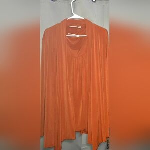 Susan Graver Terracotta Tank and Jacket